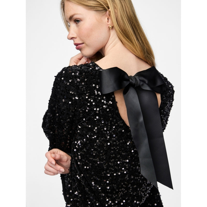 PIECES PIECES dam klänning PCKAM Dress Black Black sequins