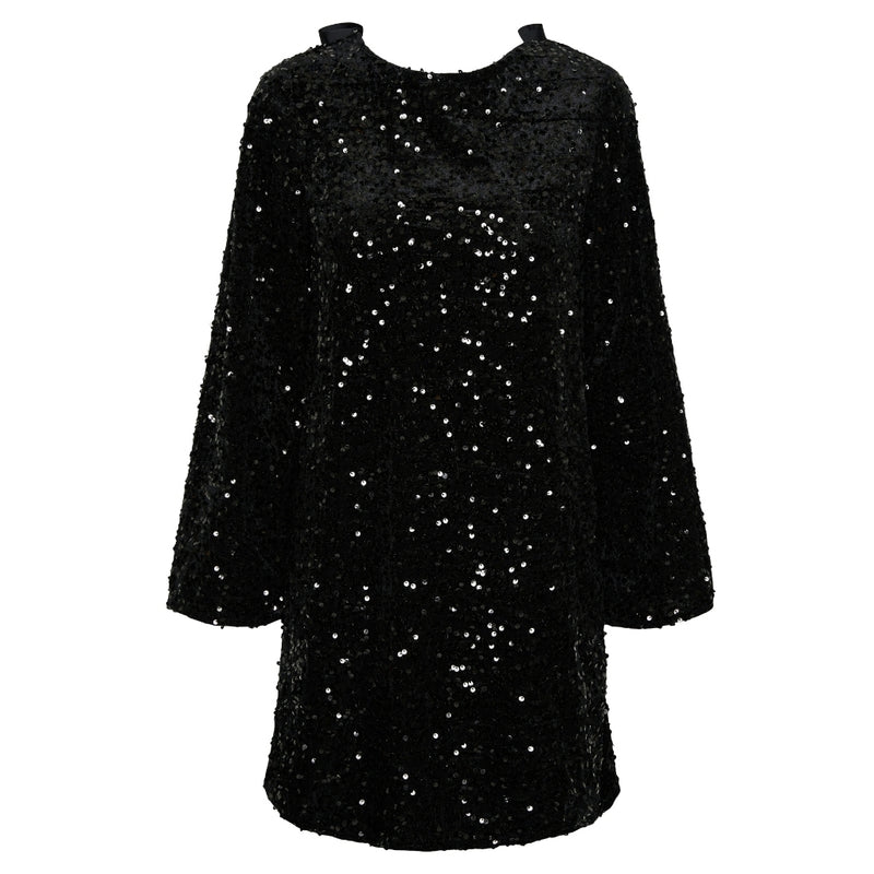 PIECES PIECES dam klänning PCKAM Dress Black Black sequins