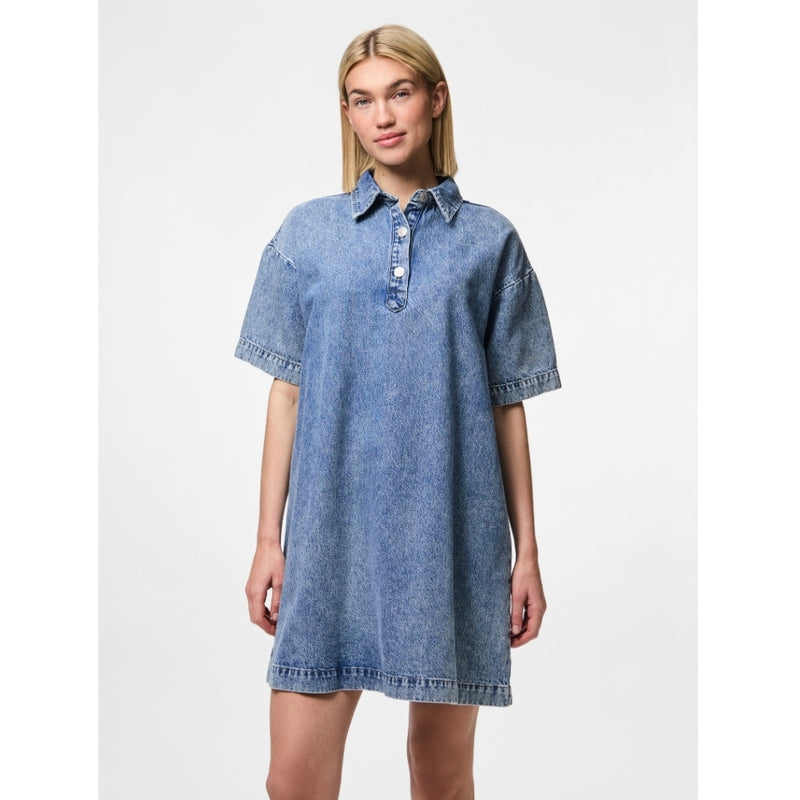 PIECES PIECES dam klänning PCKENYA Dress Medium blue denim