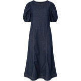 PIECES PIECES dam klänning PCPAM Dress Dark Blue Denim Rinse