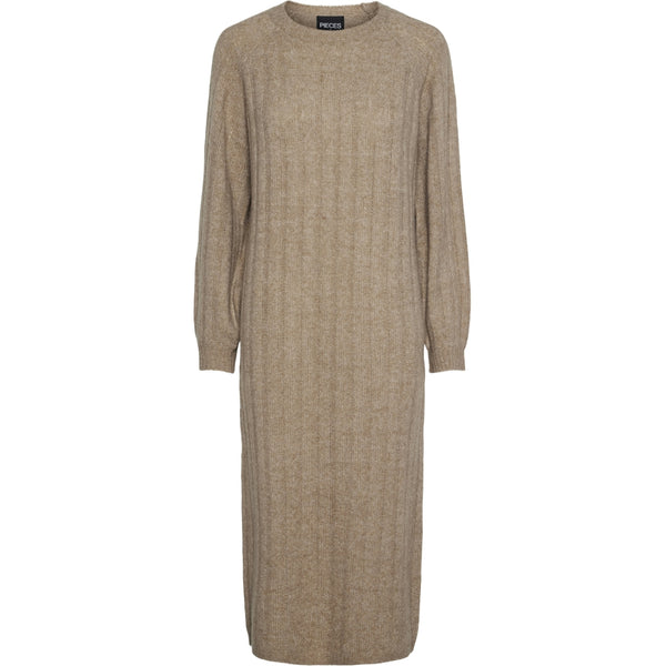 PIECES PIECES dam klänning PSMAGGY Dress Taupe Gray