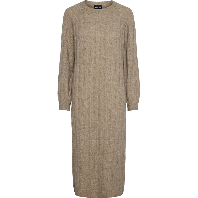 PIECES PIECES dam klänning PSMAGGY Dress Taupe Gray