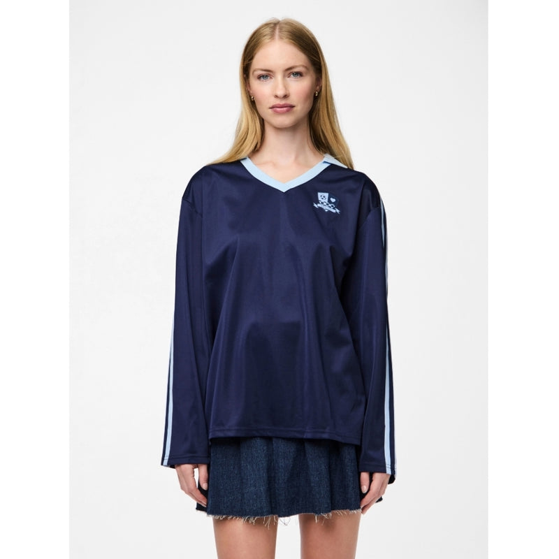 PIECES PIECES dam polo PCGRACE Polo Maritime Blue Cashmere blue stripe