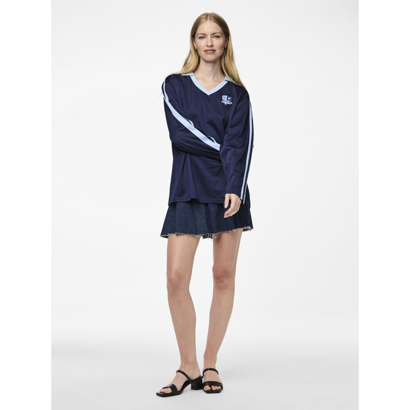 PIECES PIECES dam polo PCGRACE Polo Maritime Blue Cashmere blue stripe