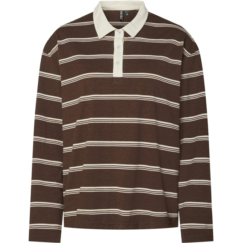 PIECES PIECES dam polo PCSADIE Polo Chicory Coffee Cloud dancer