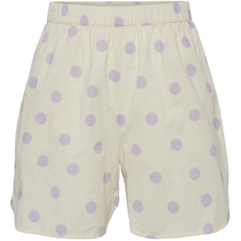 PIECES PIECES dam shorts PCADDI Shorts Cloud Cream LAVENDER DOTS