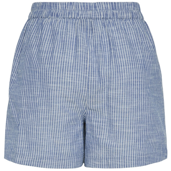 PIECES PIECES dam shorts PCAPIA Shorts Coronet Blue Stripes Bright white
