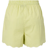 PIECES PIECES dam shorts PCGILIA Shorts Celery Green Embroidery edge