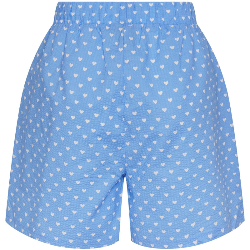 PIECES PIECES dam shorts PCHEART Shorts Cornflower Blue WHITE HEARTS