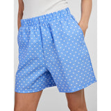 PIECES PIECES dam shorts PCHEART Shorts Cornflower Blue WHITE HEARTS