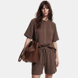 PIECES PIECES dam shorts PCSASTINA Shorts Coffee Quartz