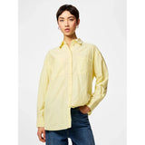 PIECES PIECES dam skjorta PCMELIA Shirt French Vanilla Stripes thin bright white