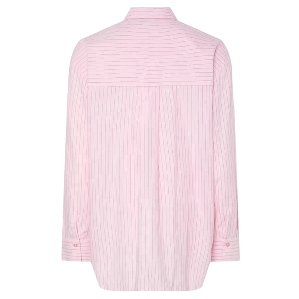 PIECES PIECES dam skjorta PCMELIA Shirt Pink-A-Boo Stripes Tawny Port