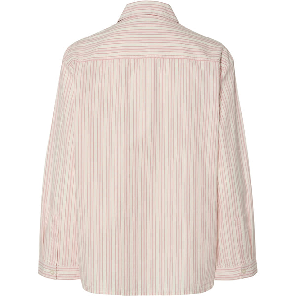 PIECES PIECES dam skjorta PCSULLE Shirt Cloud Dancer Stripes Pink Lemonade