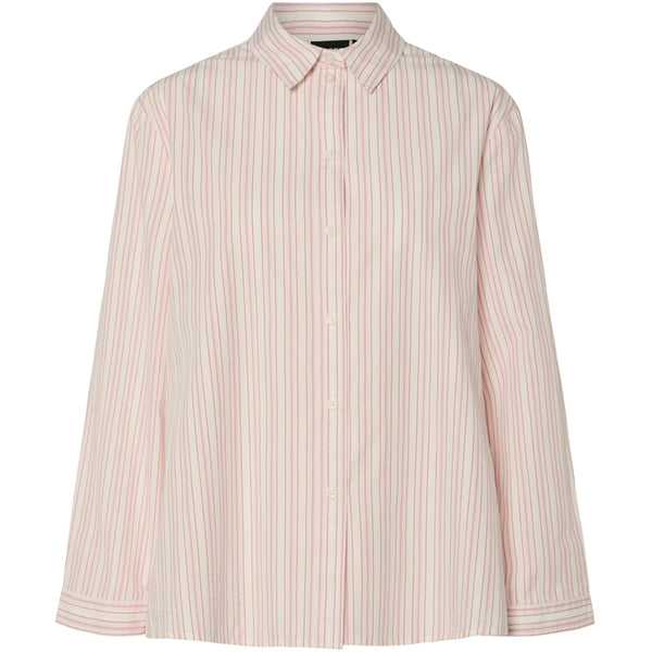 PIECES PIECES dam skjorta PCSULLE Shirt Cloud Dancer Stripes Pink Lemonade