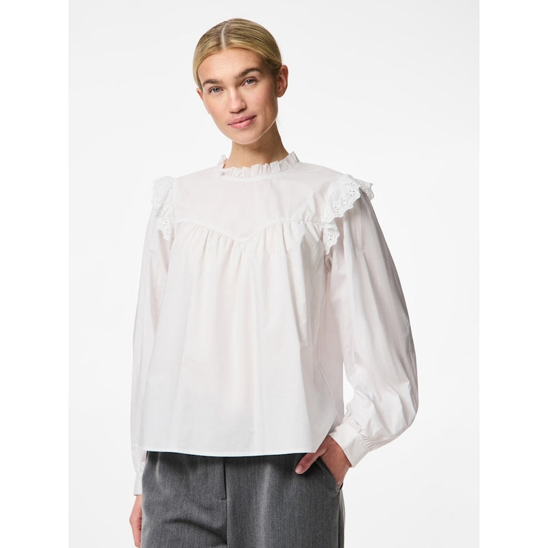 PIECES PIECES dam skjorta PCVELA Shirt Bright White