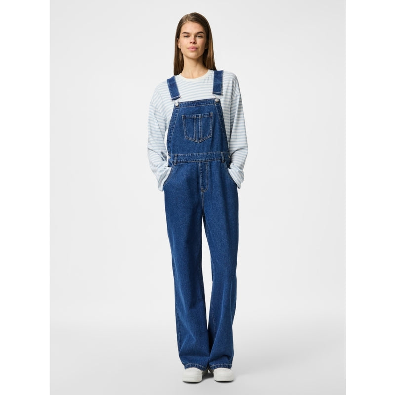 PIECES PIECES dam spencer byxdress PCFENNA Restudsalg Dark Blue Denim
