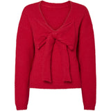 PIECES PIECES dam stickad PCALLISON Restudsalg High Risk Red Bow
