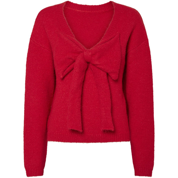 PIECES PIECES dam stickad PCALLISON Restudsalg High Risk Red Bow