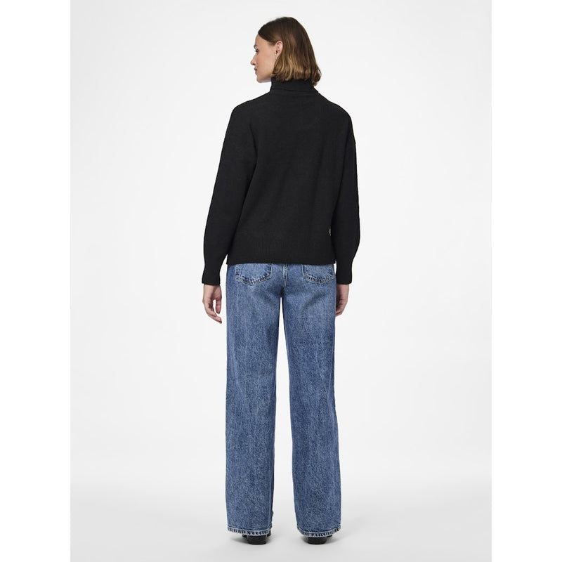 PIECES PIECES dam stickad PCMALOU Restudsalg Black