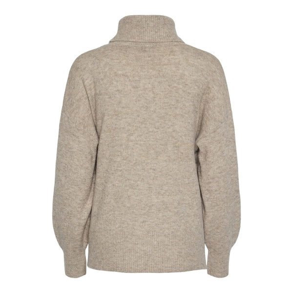 PIECES PIECES dam stickad PCMALOU Restudsalg Taupe Gray MELANGE