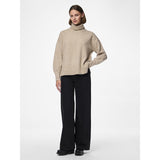 PIECES PIECES dam stickad PCMALOU Restudsalg Taupe Gray MELANGE