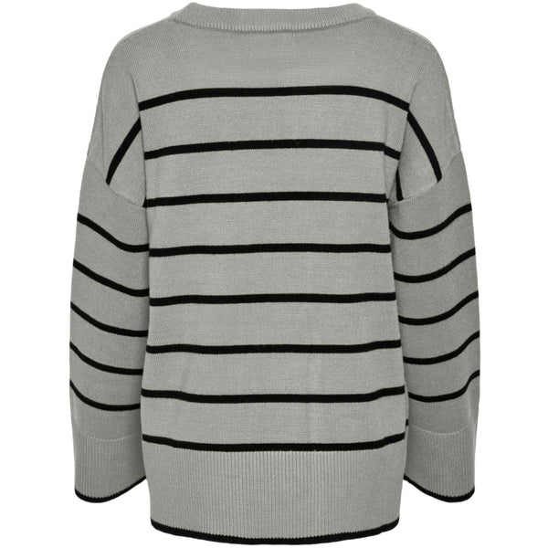 PIECES PIECES dam stickad PCMATHILDE Knit Medium Grey Melange BLACK