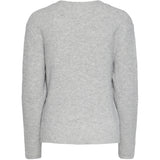 PIECES PIECES dam stickad PCSILLY Restudsalg Light Grey Melange