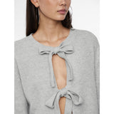 PIECES PIECES dam stickad PCSILLY Restudsalg Light Grey Melange