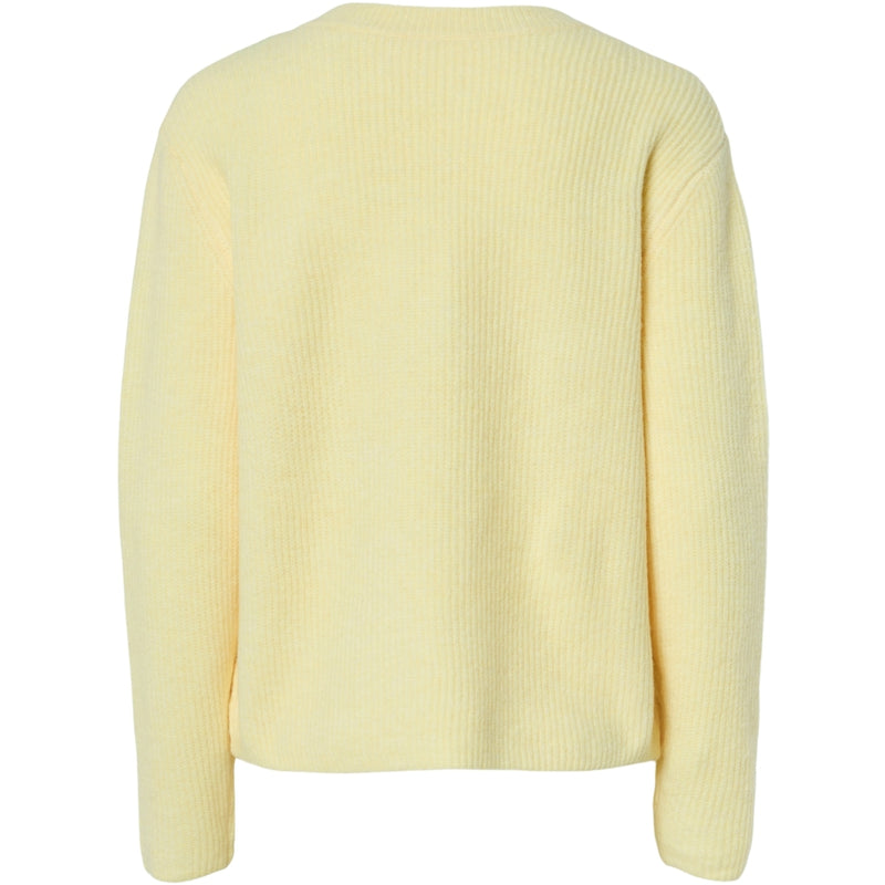PIECES PIECES dam stickad PCSILLY Knit Pale Banana MELANGE
