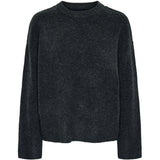 PIECES PIECES dam stickad tröja PCANA Knit Dark grey melange
