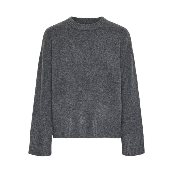 PIECES PIECES dam stickad tröja PCANA Knit Medium grey melange