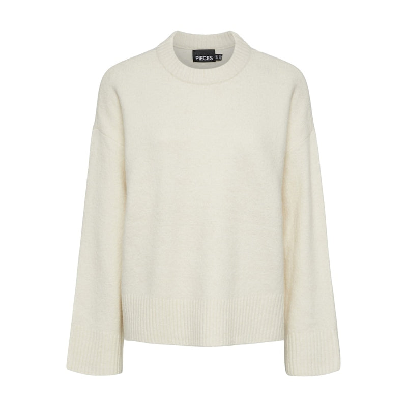 PIECES PIECES dam stickad tröja PCANA Knit Whitecap Gray