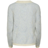 PIECES PIECES dam stickad tröja PCJENNA Restudsalg Whitecap Gray FADED DENIM