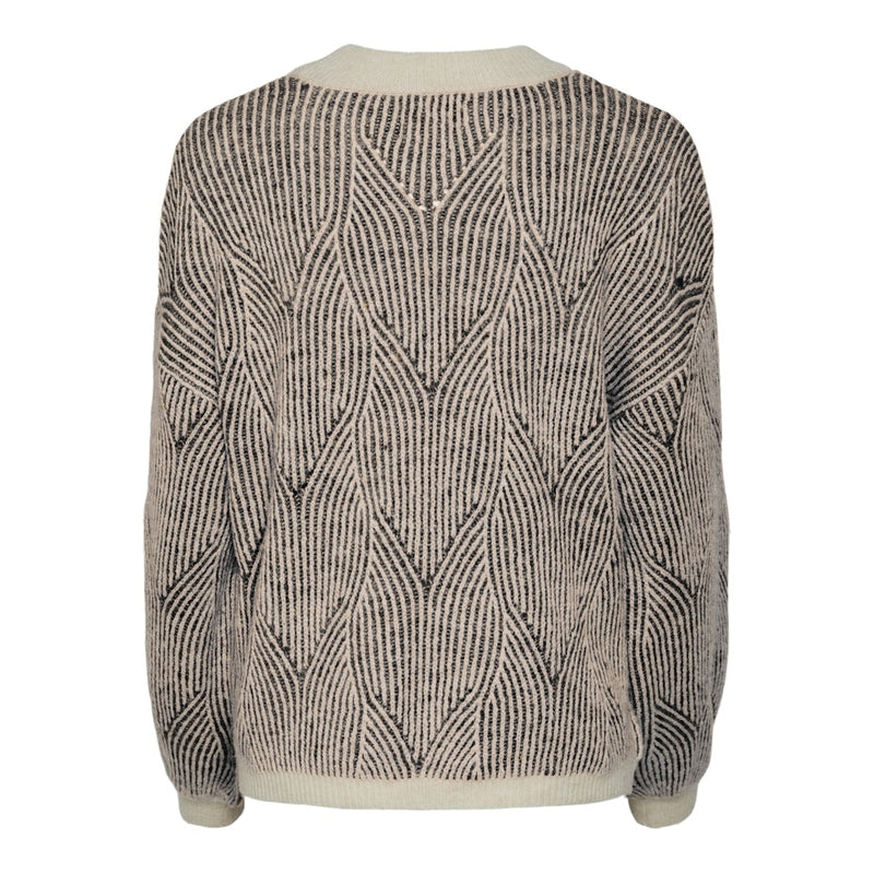 PIECES PIECES dam stickad tröja PCJENNA Knit Whitecap Gray black