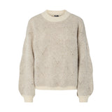 PIECES PIECES dam stickad tröja PCJENNA Restudsalg Whitecap Gray