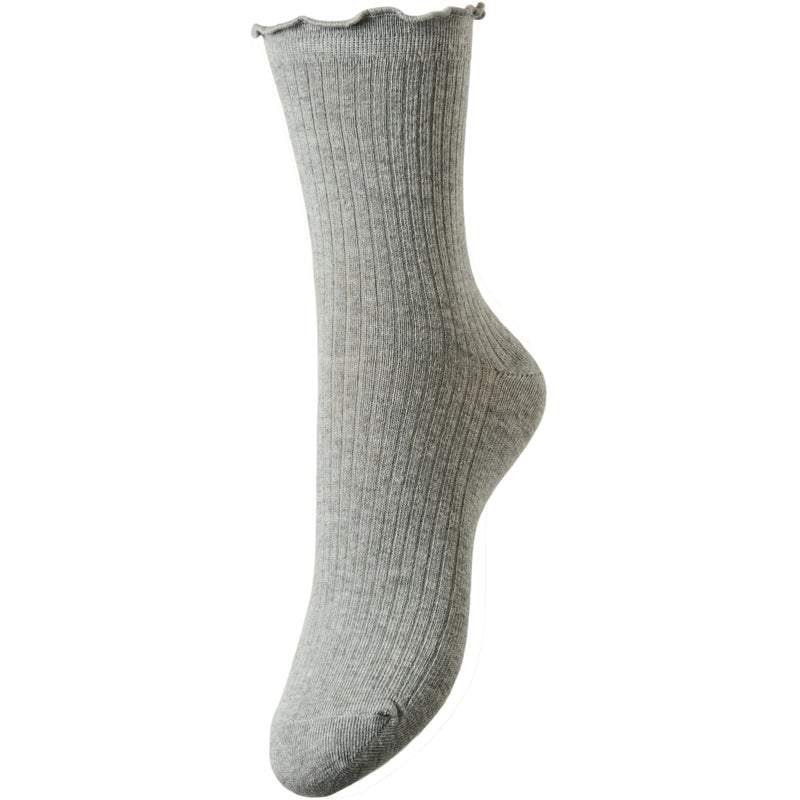 PIECES PIECES dam strumpor PCAFIA Socks Light Grey Melange