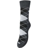 PIECES PIECES dam strumpor PCALBA Socks Dark Grey Melange LGM/Black/Birch