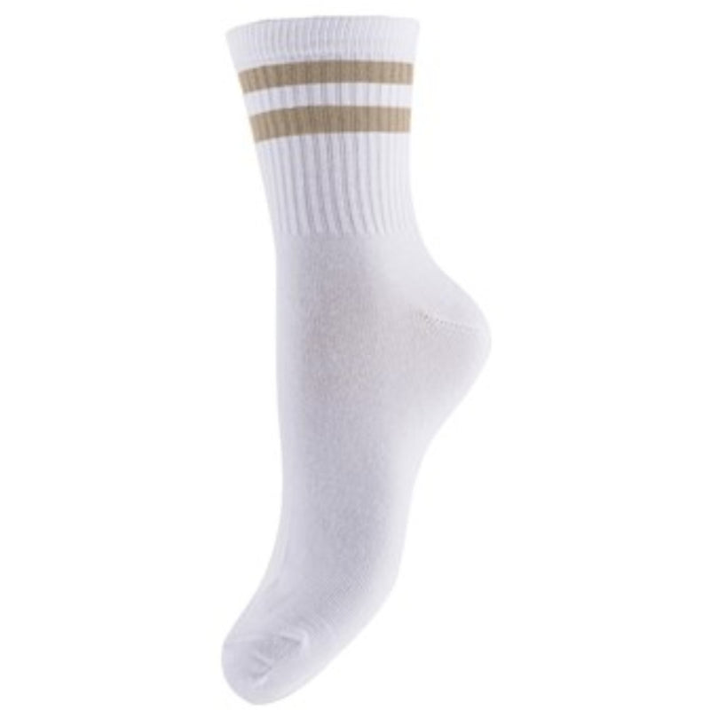 PIECES PIECES dam strumpor PCCALLY Socks Bright White Silver Mink