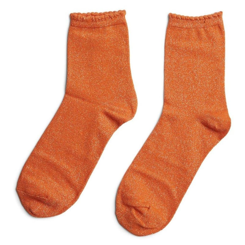 PIECES PIECES dam strumpor PCSEBBY Socks Persimmon Orange TONES LUREX