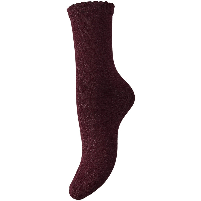 PIECES PIECES dam strumpor PCSEBBY Socks Tawny Port TONED LUREX