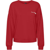 PIECES PIECES dam sweatshirt PCSKYLAR Sweatshirt High Risk Red White Text