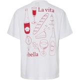PIECES PIECES dam t-shirt PCALMA T-shirt Bright White RED LA VITA