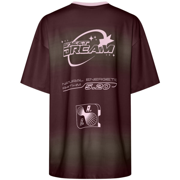 PIECES PIECES dam t-shirt PCDALULA T-shirt Tawny Port Chicory Coffee