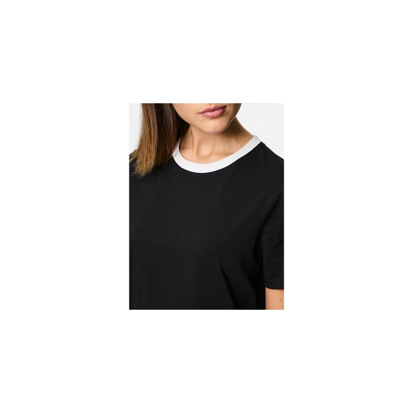 PIECES PIECES dam t-shirt PCRIA T-shirt Black contrast white