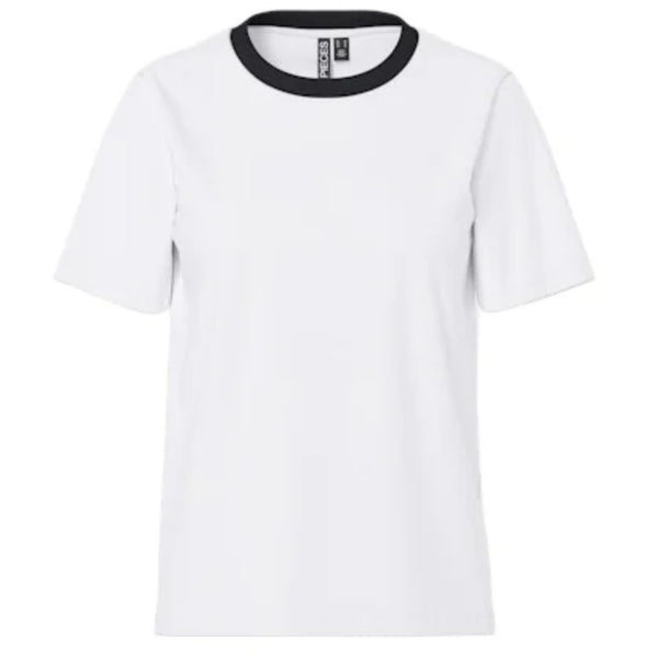 PIECES PIECES dam t-shirt PCRIA T-shirt Bright white contrast black