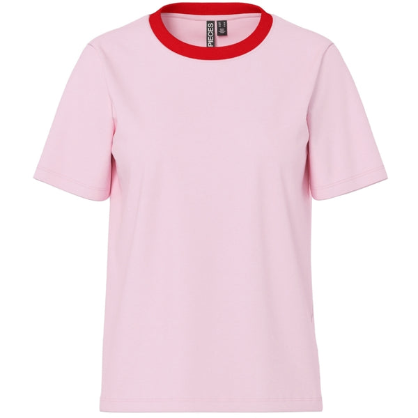 PIECES PIECES dam t-shirt PCRIA T-shirt Pink a boo detail