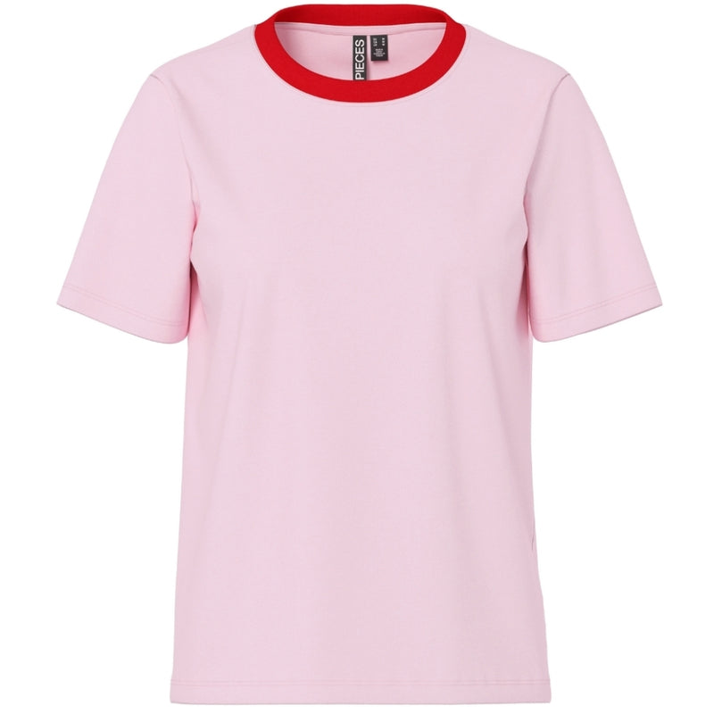 PIECES PIECES dam t-shirt PCRIA T-shirt Pink a boo detail
