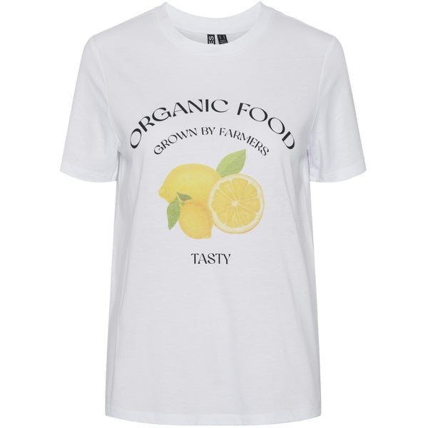 PIECES PIECES dam t-shirt PCSILJE T-shirt Bright White Lemons