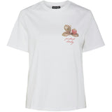 PIECES PIECES dam t-shirt PCSUMMER Restudsalg Bright White Print FARMERS MARKET